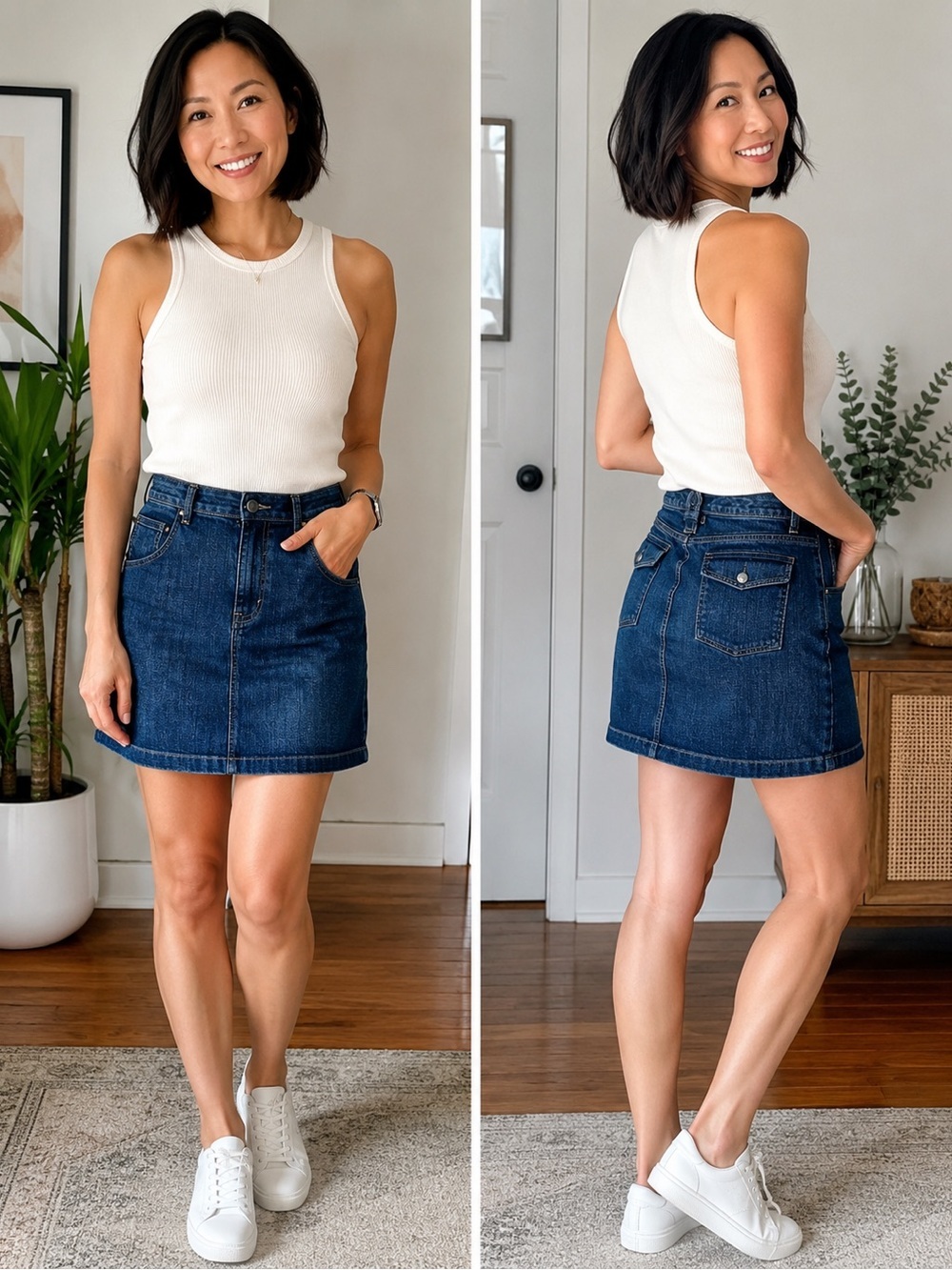 Dark Wash Denim Mini Skirt Size 6 | Jean Skirt | Y2K